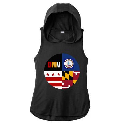 Dmv Love Embrace The Capital Region Ladies PosiCharge Tri-Blend Wicking Draft Hoodie Tank