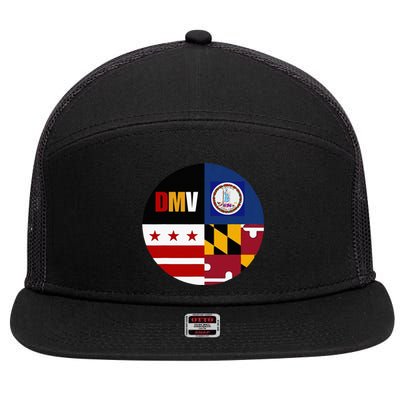 Dmv Love Embrace The Capital Region 7 Panel Mesh Trucker Snapback Hat