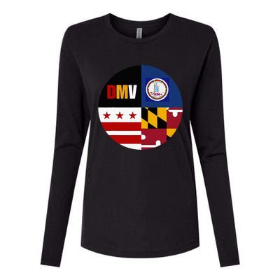 Dmv Love Embrace The Capital Region Womens Cotton Relaxed Long Sleeve T-Shirt