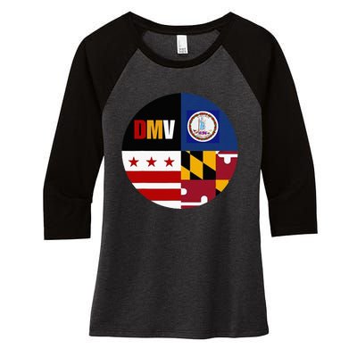 Dmv Love Embrace The Capital Region Women's Tri-Blend 3/4-Sleeve Raglan Shirt