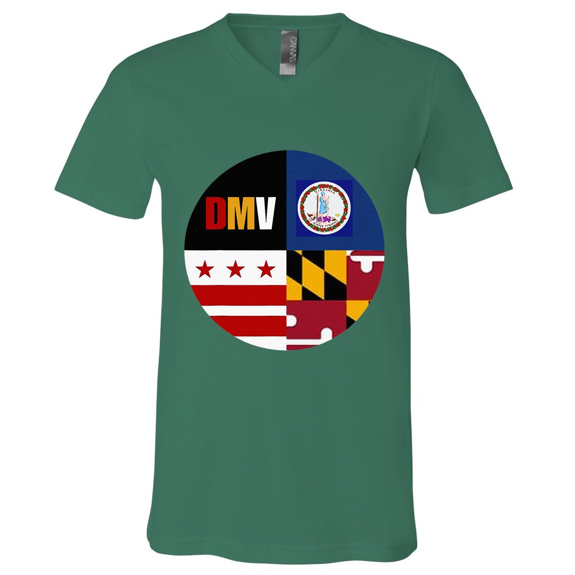 Dmv Love Embrace The Capital Region V-Neck T-Shirt