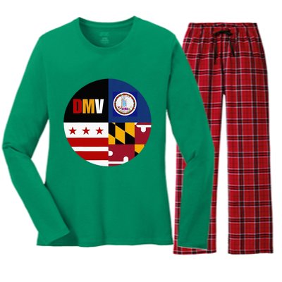 Dmv Love Embrace The Capital Region Women's Long Sleeve Flannel Pajama Set 