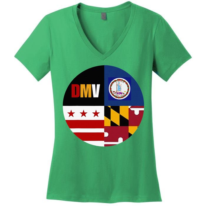 Dmv Love Embrace The Capital Region Women's V-Neck T-Shirt