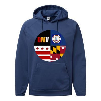 Dmv Love Embrace The Capital Region Performance Fleece Hoodie