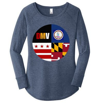 Dmv Love Embrace The Capital Region Women's Perfect Tri Tunic Long Sleeve Shirt