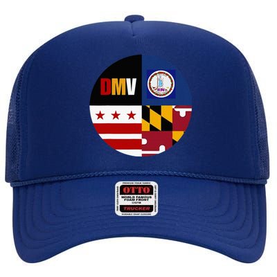 Dmv Love Embrace The Capital Region High Crown Mesh Back Trucker Hat