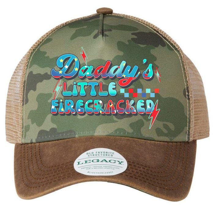 Daddys Little Firecracker Happy 4th Of July Independence Gift Legacy Tie Dye Trucker Hat