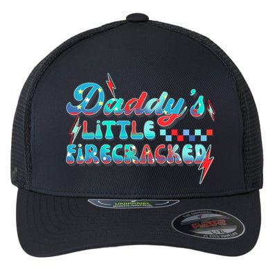 Daddys Little Firecracker Happy 4th Of July Independence Gift Flexfit Unipanel Trucker Cap
