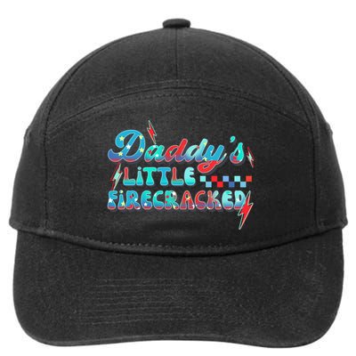 Daddys Little Firecracker Happy 4th Of July Independence Gift 7-Panel Snapback Hat