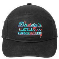 Daddys Little Firecracker Happy 4th Of July Independence Gift 7-Panel Snapback Hat