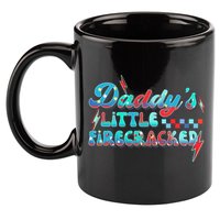 Daddys Little Firecracker Happy 4th Of July Independence Gift 11oz C Handle Ceramic Mug