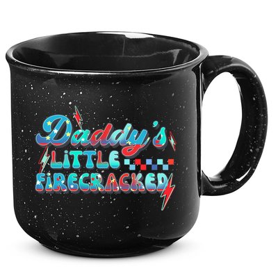 Daddys Little Firecracker Happy 4th Of July Independence Gift 15oz Campfire Ceramic Mug