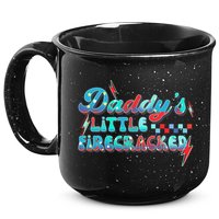 Daddys Little Firecracker Happy 4th Of July Independence Gift 15oz Campfire Ceramic Mug