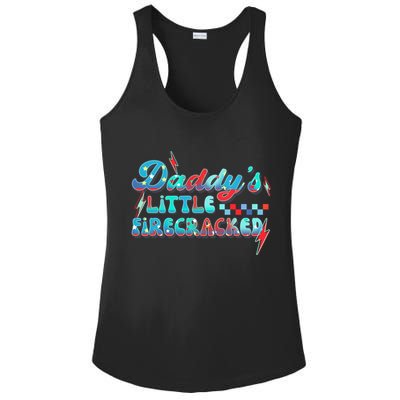 Daddys Little Firecracker Happy 4th Of July Independence Gift Ladies PosiCharge Competitor Racerback Tank