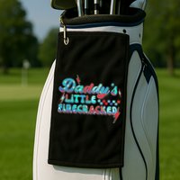 Daddys Little Firecracker Happy 4th Of July Independence Gift Golf Towel