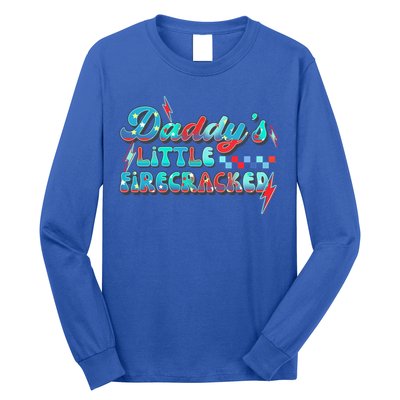 Daddys Little Firecracker Happy 4th Of July Independence Gift Long Sleeve Shirt