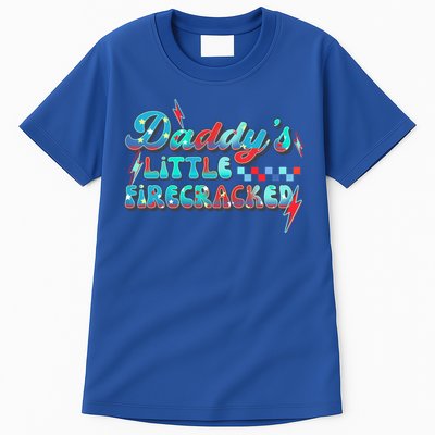 Daddys Little Firecracker Happy 4th Of July Independence Gift Tall T-Shirt