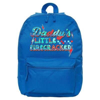 Daddys Little Firecracker Happy 4th Of July Independence Gift 16 in Basic Backpack