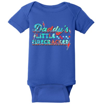 Daddys Little Firecracker Happy 4th Of July Independence Gift Baby Bodysuit