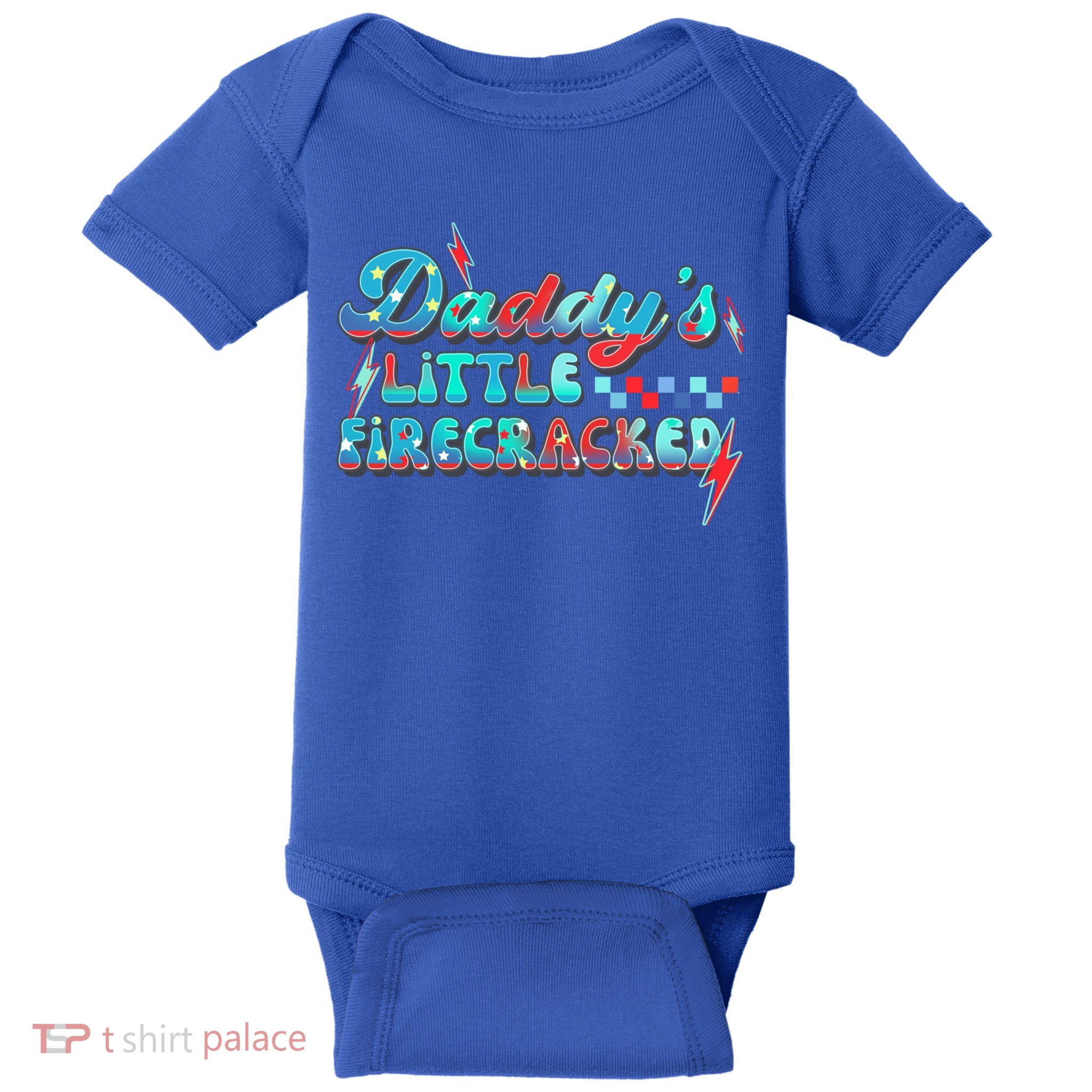Daddys Little Firecracker Happy 4th Of July Independence Gift Baby Bodysuit