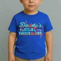 Daddys Little Firecracker Happy 4th Of July Independence Gift Toddler T-Shirt