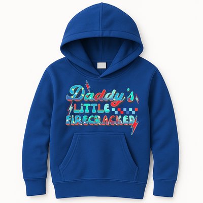 Daddys Little Firecracker Happy 4th Of July Independence Gift Kids Hoodie