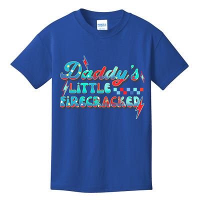 Daddys Little Firecracker Happy 4th Of July Independence Gift Kids T-Shirt