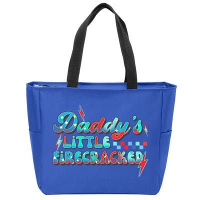 Daddys Little Firecracker Happy 4th Of July Independence Gift Zip Tote Bag