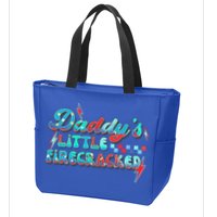 Daddys Little Firecracker Happy 4th Of July Independence Gift Zip Tote Bag