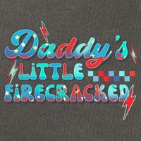 Daddys Little Firecracker Happy 4th Of July Independence Gift Cotton Canvas Backpack