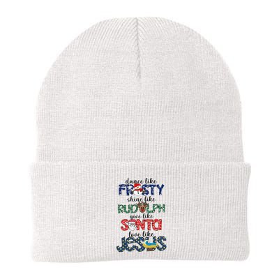 Dance Like Frosty Shine Give Santa Love Like Jesus Beanie