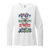 Dance Like Frosty Shine Give Santa Love Like Jesus Womens CVC Long Sleeve Shirt