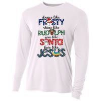 Dance Like Frosty Shine Give Santa Love Like Jesus Cooling Performance Long Sleeve Crew