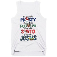 Dance Like Frosty Shine Give Santa Love Like Jesus Tank Top