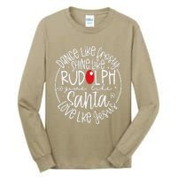 Dance Like Frosty Shine Rudolph Give Santa Love Jesus Tall Long Sleeve T-Shirt