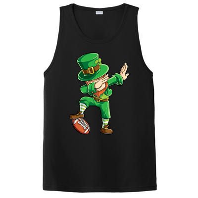 Dabbing Leprechaun Football St Patricks Day Sports Gift PosiCharge Competitor Tank