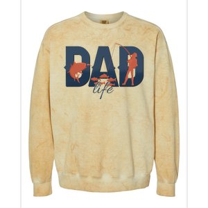 Dad Life Fishing Lover Fathers Day Gift Colorblast Crewneck Sweatshirt