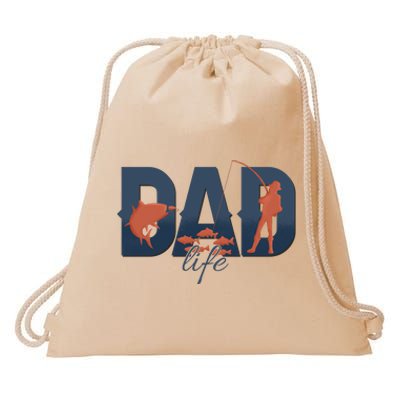 Dad Life Fishing Lover Fathers Day Gift Drawstring Bag