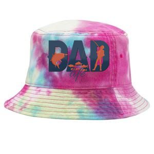 Dad Life Fishing Lover Fathers Day Gift Tie-Dyed Bucket Hat