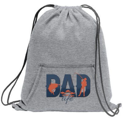 Dad Life Fishing Lover Fathers Day Gift Sweatshirt Cinch Pack Bag