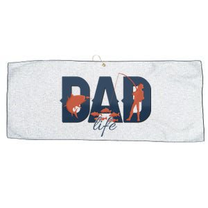 Dad Life Fishing Lover Fathers Day Gift Large Microfiber Waffle Golf Towel