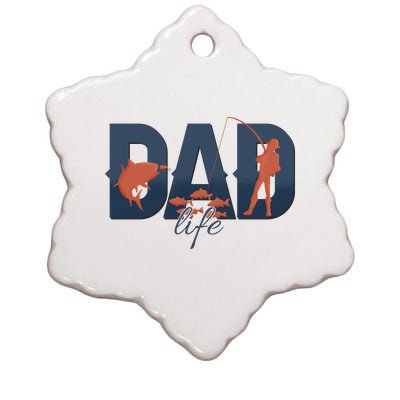 Dad Life Fishing Lover Fathers Day Gift Ceramic Star Ornament