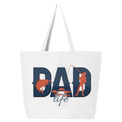 Dad Life Fishing Lover Fathers Day Gift 25L Jumbo Tote