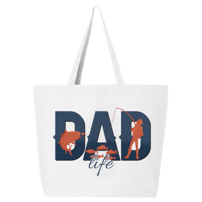 Dad Life Fishing Lover Fathers Day Gift 25L Jumbo Tote