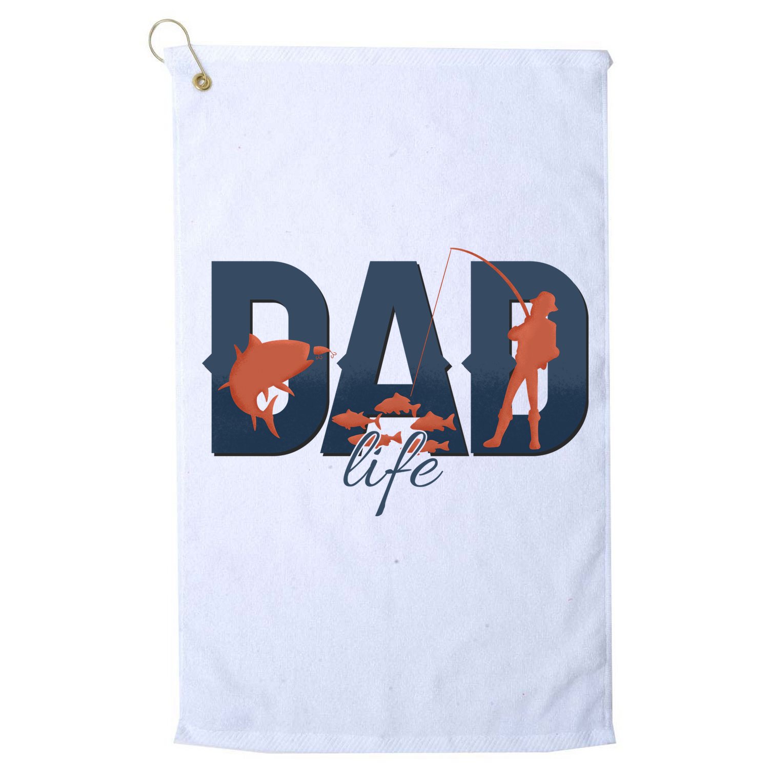 Dad Life Fishing Lover Fathers Day Gift Golf Towel