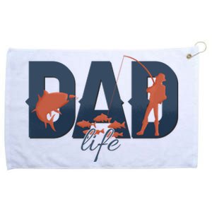 Dad Life Fishing Lover Fathers Day Gift Grommeted Golf Towel