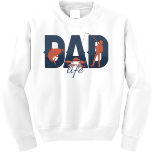 Dad Life Fishing Lover Fathers Day Gift Kids Sweatshirt