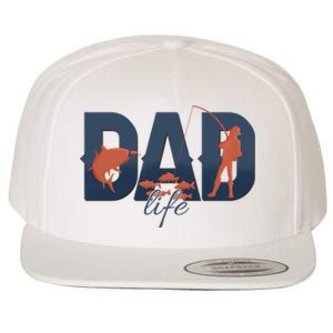 Dad Life Fishing Lover Fathers Day Gift Wool Snapback Cap