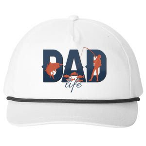 Dad Life Fishing Lover Fathers Day Gift Snapback Five-Panel Rope Hat