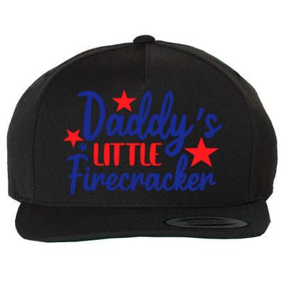 Daddys Little Firecracker Freedom 4t Of July Gift Wool Snapback Cap